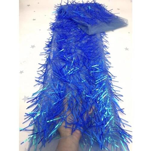 Special ZH-828817 embroidery tulle mesh lace fabric with sequins top quality sequins lace fabric for bridal dress