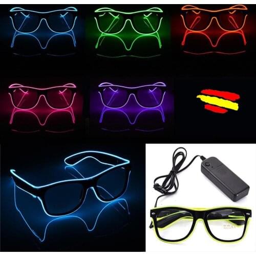 Glasses Sun luminous with light framework to batterys UV400 parties led various Colour