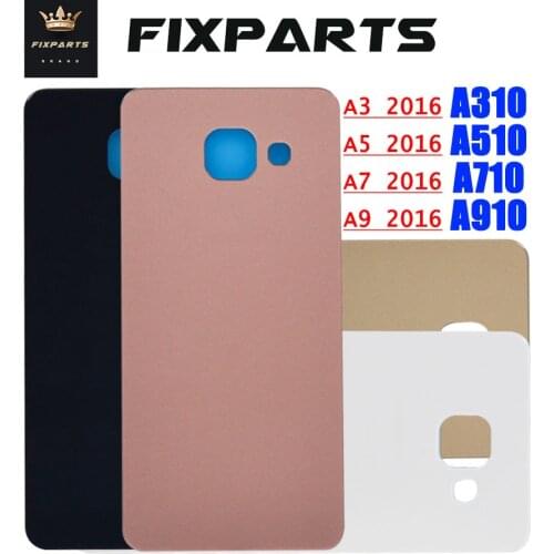 Housing Back Battery Cover For Samsung Galaxy A3 A5 A7 A9 2016 A310 A310F A510 A510F A710 A710F A910 A910F Back Rear Glass Case