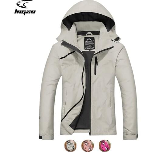 LNGXO Waterproof Jacket Women Camping Climbing Hiking Clothing Outdoor Rain Coat Softshell Windbreaker Trekking Hunting Clothes