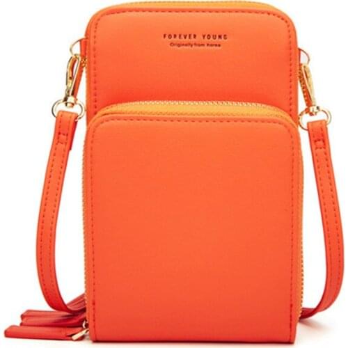 1 Pcs Mini PU Leather Crossbody Bag Cellphone Shoulder Bag Wallet Purse with Removable Strap Best Sale-WT