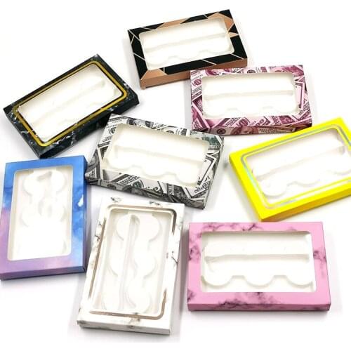 10pcs(3pcs paper box) with tray can customzied your own logo eyelashes pacakge mink lashes Private custombox 3D/5D eye lashes