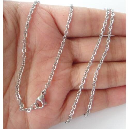 45cm 1.5mm Width Strong Never Fade Stainless Steel Chain Necklace for Fashion Stainless Steel Jewelry
