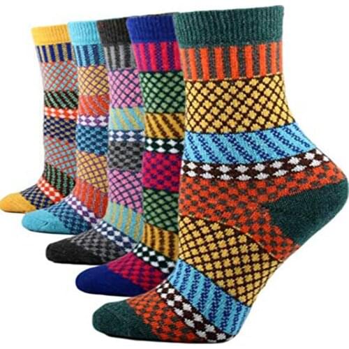 5Pairs New Winter Wamer Women Thicken Thermal Wool Cashmere Snow Socks Seamless Terry Boots Floor Sleeping Socks for Mens