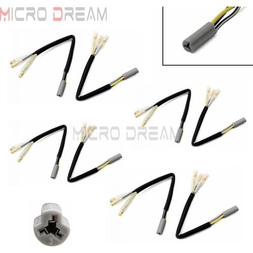 8X Front & Rear Turn Signal Wiring Harness Connectors Adapter Plug OEM for Suzuki GSXR600 GSXR750 GSXR1000 Yamaha TMAX YZF R1 R6