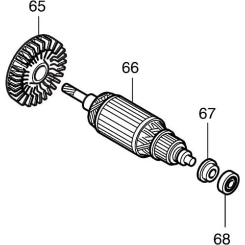 AC220-240V MAKITA 517403-6 Rotor Motor Armature for HR2412 Rotor