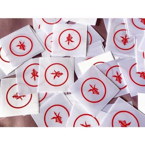 Custom printed satin washable Clothing Tag print satin Label main label white label satin Tags for Bags DIY Sewing 1000pcs/lot