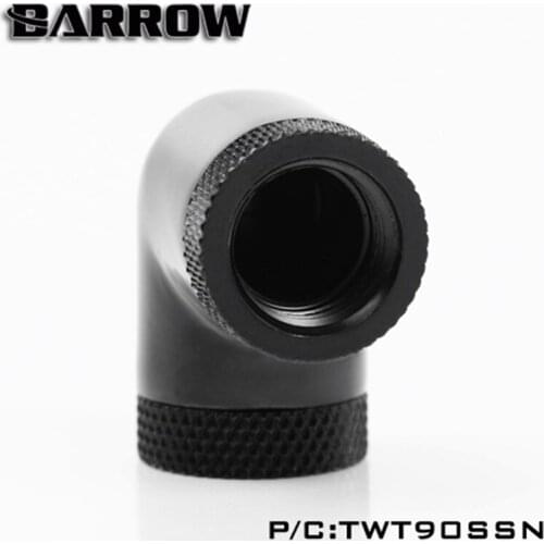 Barrow 90 degree double inner teeth double rotation adapter,G4 / 1 thread,360 degree Rotary Fitting,Black Silver White