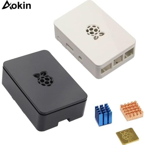 Aokin For Raspberry Pi Case with Aluminum Heatsink Protective Case Cover Box For Raspberry Pi 3 Model B + Plus,pi 3 / 2 Pi 4 4B