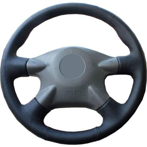 DIY Genuine Leather Car Steering Wheel Cover For Nissan Almera N16 Pathfinder Primera XTrail 2001-2006 Renault Samsung SM3