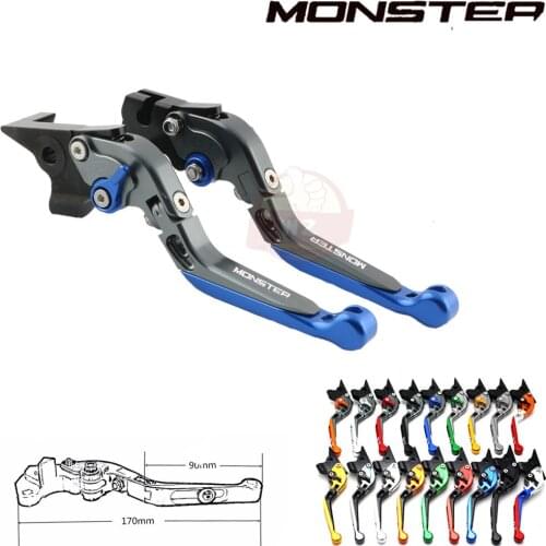 CNC Aluminum Handle Accessories Motorcycle Brake Clutch Levers For Ducati monster ST2 M 400 600 620 750 919 796 696 M600 ST2