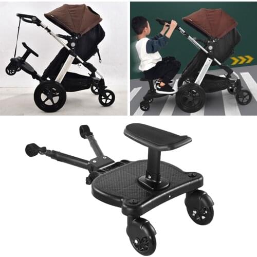 Wheeled Board - Stroller Glider Board with Detachable Seat Hold Kid Up to 55lbs