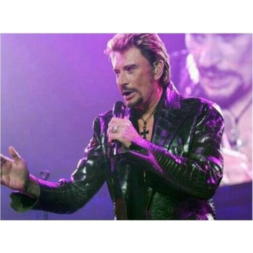 Johnny Hallyday DIY Embroidery Cross Stitch 11CT Kits Craft Needlework Set Cotton Thread Printed Canvas Home Wholesale