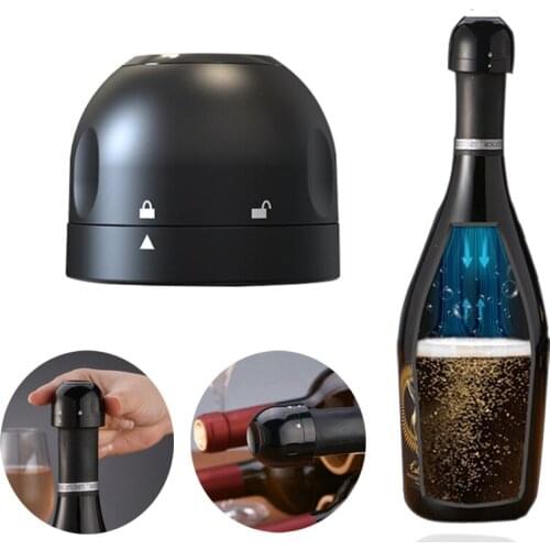 Leak-proof Vacuum Red Wine Bottle Cap Stop Silicone Sealed Champagne Bottle Stopper Vacuum Retain Freshness wine plug Bar Tools