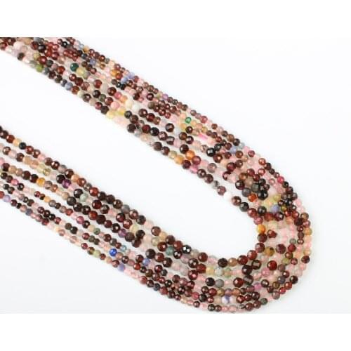 Small Faceted Beads Natural Colored Agate Loose Beads Strand Semi-precious faceted Stone Beads For Jewelry Making Top Selling