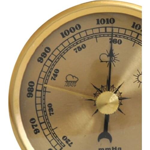 P82C Household Barometer Pressure Gauge Weather Station Metal Wall Hanging Atmospheric Multifunction Thermometer Hygrometer Use