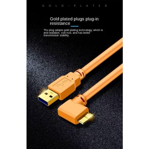 Micro B USB 3.0 Cable USB Camera Micro-B Angled cable 3m/ 5m/ 8m/ 9m For Canon 5d4 1DX2 5DS 5DSR Nikon D5 D800 D810A/E D850