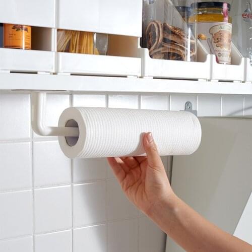 4Pcs Punch Free Tissue Holder Multifunction Wall Mounted Storage Rack Cutting Board Pot Lid Holder Bathroom Kitchen Organizer