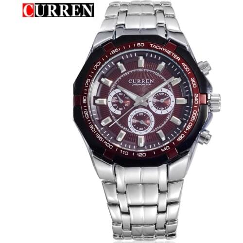 Mens Watches Top Brand Luxury 2018 CURREN Full Steel Quartz Mens Wrist Watch Fashion Sport Male Clock Relogio Masculino