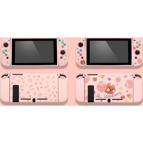 Soft TPU Skin Protective Case for Nintendo Switch NS Lite Mini Console Joy-Con Controller Protection Back Housing Shell Cover