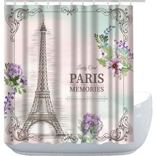 Amagical Paris Memories Tower Shower Curtain Set