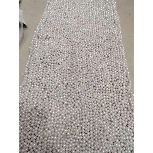 Newest French net lace with full beads BZL-12051 high quality embroidered lace fabric for decoration