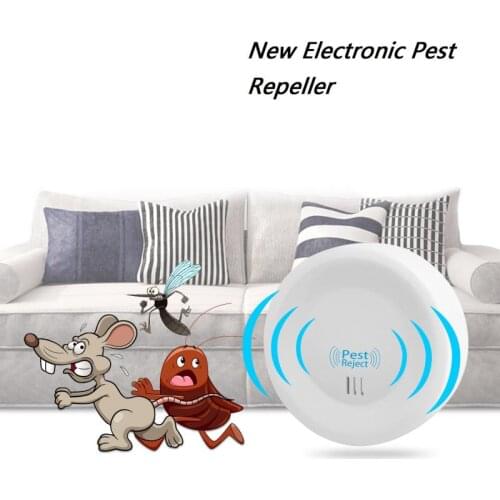 New Electronic Pest Repeller Indoor Pest Control Mosquito Cockroaches Rats Mice Bugs Repellent Human Pet Safe Use For Indoor
