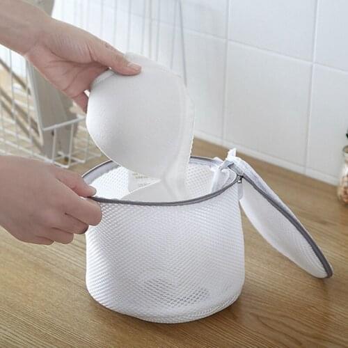 New Style Zipped Wash Bag Simple Women Lingerie Underwear Bra Anti-Deformation Laundry Socks Protective Mesh Net Washing Tools