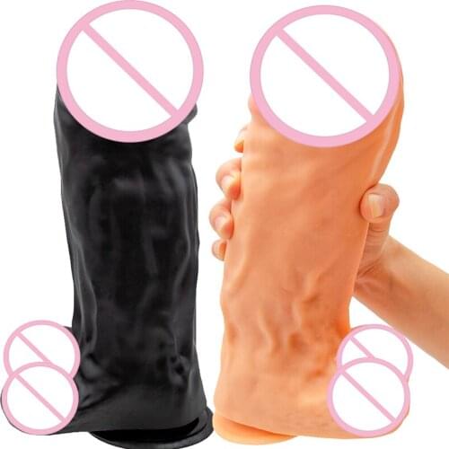 28*8.5cm Huge Dildo Female Masturbator Super Soft Realistic Penis Dildo Suction Cup Dildos For Women Vaginal Dick Anal Dilation