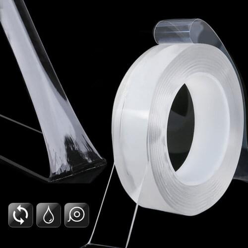 Transparent Double Sided Nano Tape Wall Stickers Waterproof Reusable Heat Resistant Bathroom Home Decoration Tapes Monster Tape