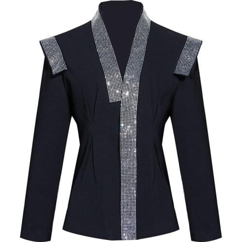 Luxury Beading Women Blazers Fashion Design Office Lady Jackets and Coats 2021 Spring High Street Women Blazers Korean SA657S30