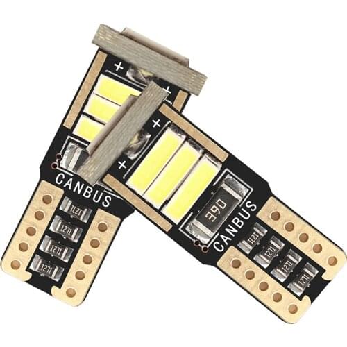 100pcs T10 Led Canbus W5W Led Bulb Car Interior Light NEW 7020 8smd 194 168 No Error12V Reading Dome Light Instrument Plate Lamp