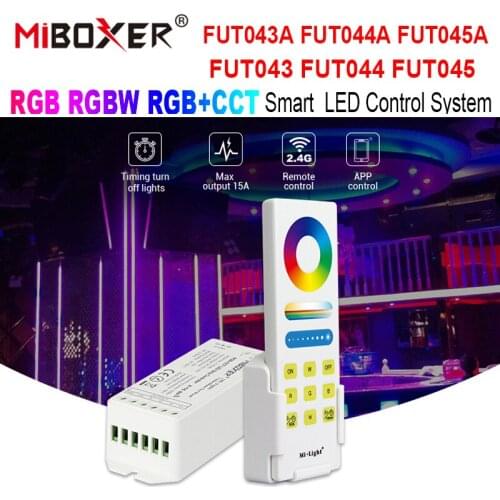 Miboxe FUT043 FUT044 FUT045 FUT043A FUT044A FUT045A RGB RGBW RGB+CCT Function LED Controller Smart LED Control System DC12V-24V