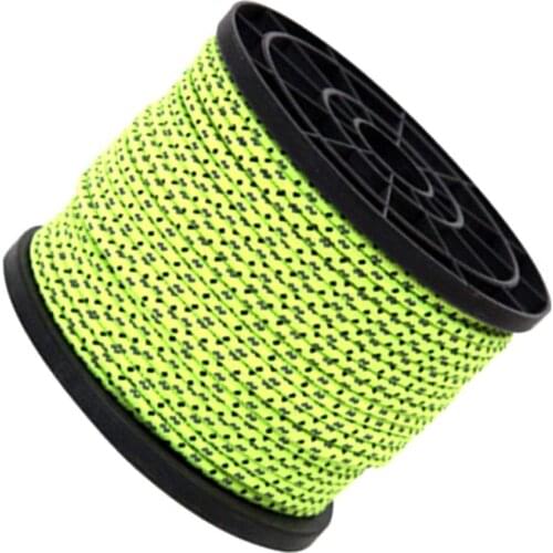 LGFM-4mm 50m/16.4ft Glow in the Dark Luminous Reflective Tent Rope Guy Line Camping Cord