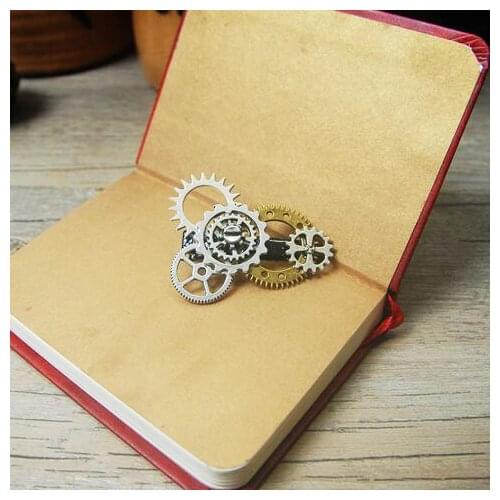 Steampunk Clock Machinery Gear and Cogs Hair Pin Handmade Cogs Hair Clip Goth Vintage Bowknot Hair Accesories