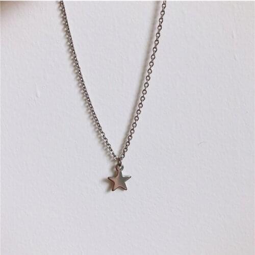 Simple Design Mini Five Pointed Star Pendant Necklace Womens Wedding Fashion Necklace Exquisite Girl Party Jewelry Gift