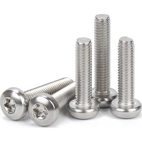 10/50ps 304 A2-70 stainless steel GB2672 Six-Lobe Torx Pan Head Screw M2 M2.5 M3 M4 M5 M6 Six Lobe Round Head Bolt Length=3-50mm