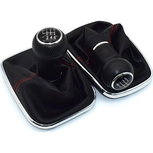 12mm High Quality 5 Speed 6 Speed Car Gear Shift Knob Lever Shifter Gaitor Boot For 1999-2004 Golf 4 IV MK4 R32 For Bora MT