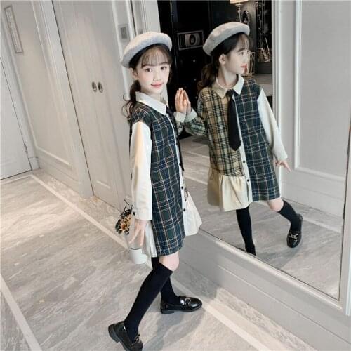 2020 Girls Dresses Spring New Baby Girl Dress Striped with Tie Long Sleeves Princess Dress for Girl Kids Clothes Vestidos