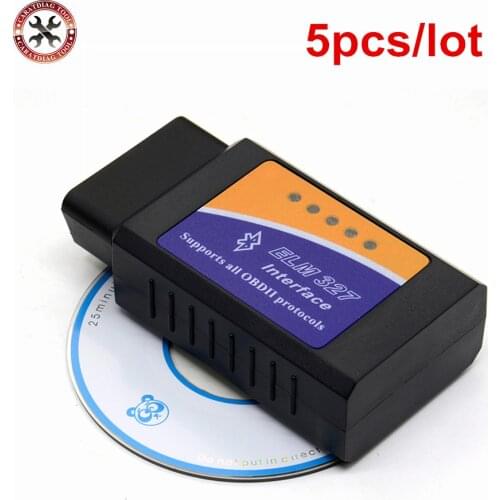5pcs/lot ELM327 Bluetooth OBDII ODB2 Diagnostic Interface Scanner For Multi-Brands ELM327 Factory Price