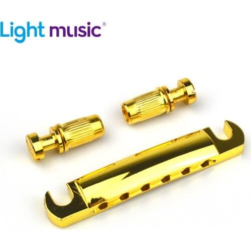 6 String Saddle Tune-O-Matic Bridge for LP Electric Guitar Guitar Bridge Guitar Accessories Gold Color