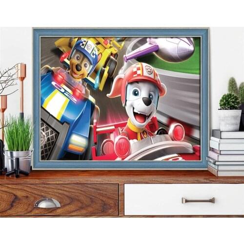 Disney Diamond Painting Race Car Driver Dog DIY 5D Full Square Mosaic Embroidery Cartoon Picture Home Decor Cross Stitch Kits