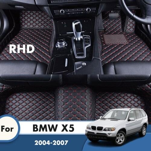 RHD Car Floor Mats For BMW X5 2007 2006 2005 2004 Carpets Custom Auto Styling Foot Pads Car Accessories Interior Front And Rear