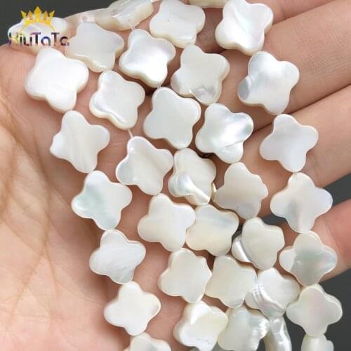 Natural White Shell Pearl Beads Cross Shape Loose Spacer Beads For DIY Jewelry Making Bracelet Charms Earrings Accessories 15