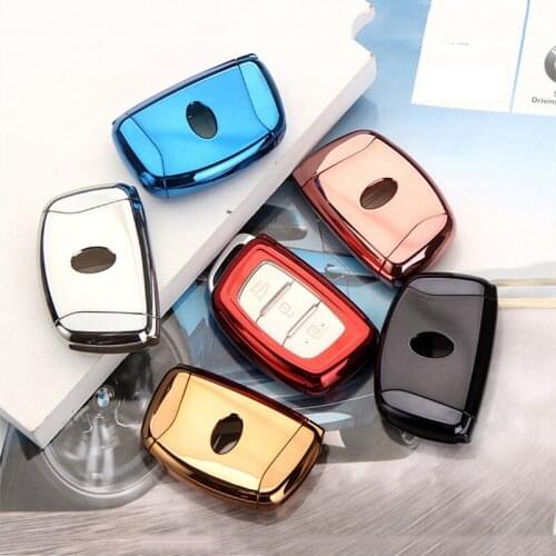 High quality New Hard TPU Car Key Case Full Cover For Hyundai IX25 IX35 I20 I30 I40 hb20 Santa Fe Creta Solaris 2017 Accessories