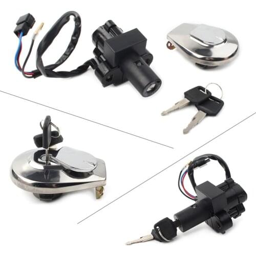 For Honda JADE250 CBX750 CB250 1984-2001 Motorcycle Ignition Switch with Gas Cap Cover Lock Keys CNC Aluminum