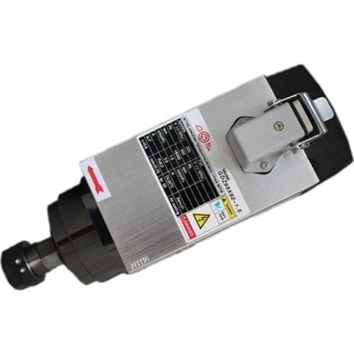 CNC Router Spindle Motor 24000RPM 80mm1.5KW ER20 400HZ Air Cooled Square Spindle Motor GDZ93*82-1.5