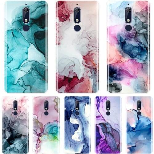 Marble Art Aesthetic Silicone Phone Case For Nokia 2.1 3.1 5.1 6.1 7.1 Plus Soft Back Cover For Nokia 2.1 3.1 5.1 6.1 7.1 Case
