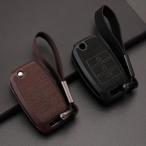 Car Leather Keychain Case Holder For KIA KX5 KX-CROSS Forte K2 RIO K3 K5 Sportage Opatima Carens Cerato Sid Soul Seed Flip Key