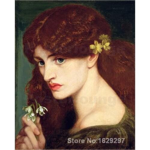 Canvas Paintings for living room Snowdrops Dante Gabriel Rossetti High quality Hand painted